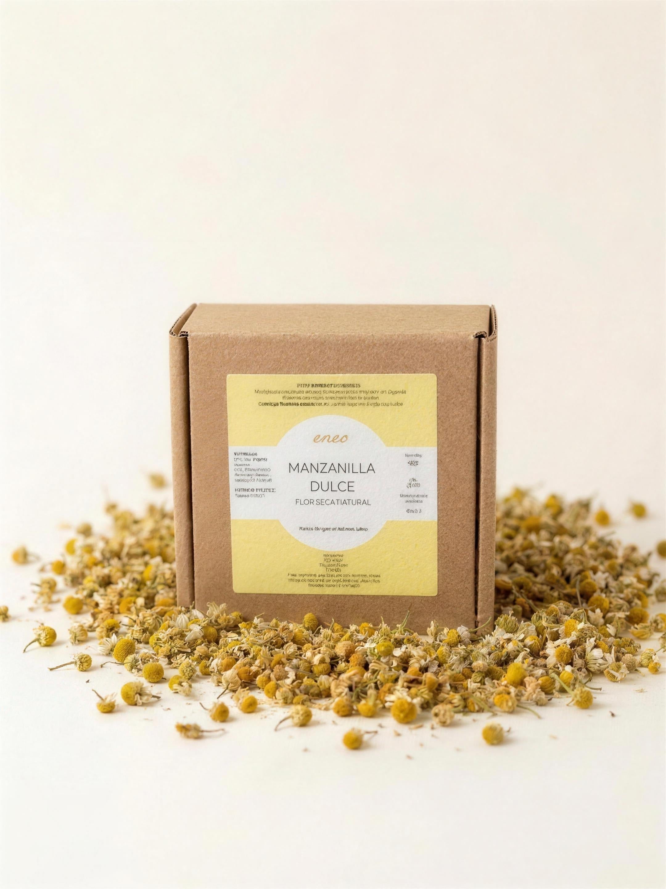 Caja de manzanilla dulce flor natural